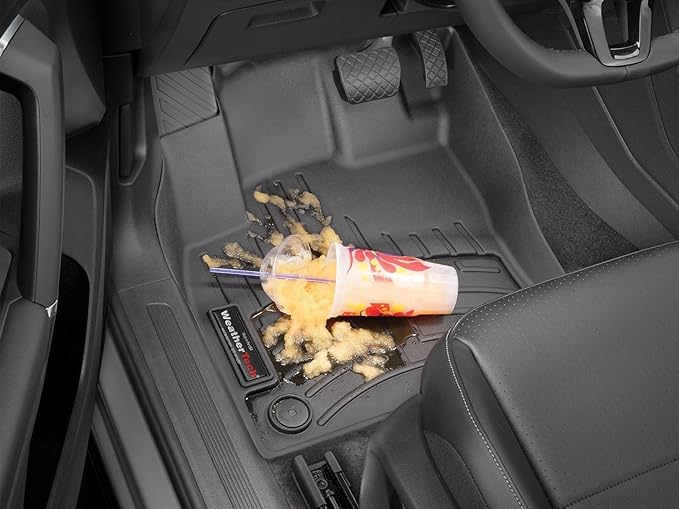 Weathertech Custom Fit FloorLiners for Honda CR-V, CR-V Hybrid, 1st & 2nd Row (441110-1-2), Black