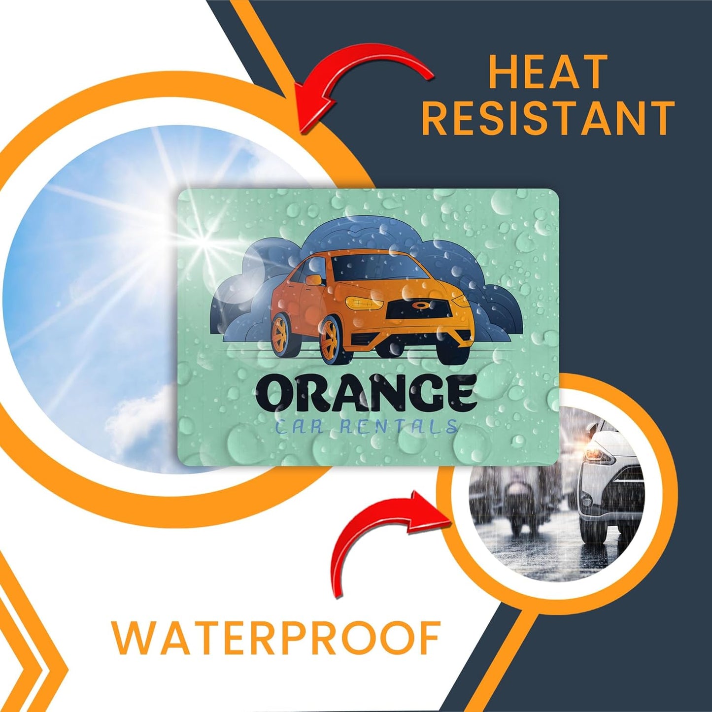 Magnet Me Up Customizable and Personalized Automotive Magnet Decals (16”x22” Rectangle)