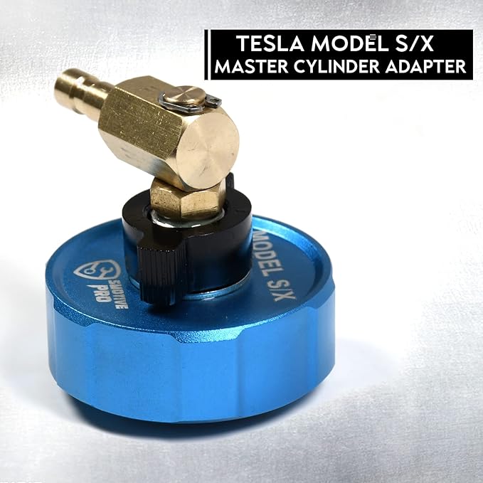 Master Cylinder Adapter Compatible with Tesla Model S & X,Professional Brake Bleeder Adapter Work Brake Fluid Bleeder kit for Brake Fluid Filling