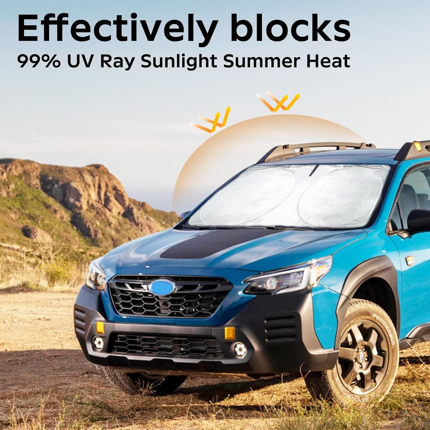 INSAUTO for Outback 2024 Window Sunshade Windshield Sun Shade for 2020-2023 Subaru Outback Windshield Cover Custom Fit Sun Visor Reflective Protector Foldable Front Window Shield Car Accessories