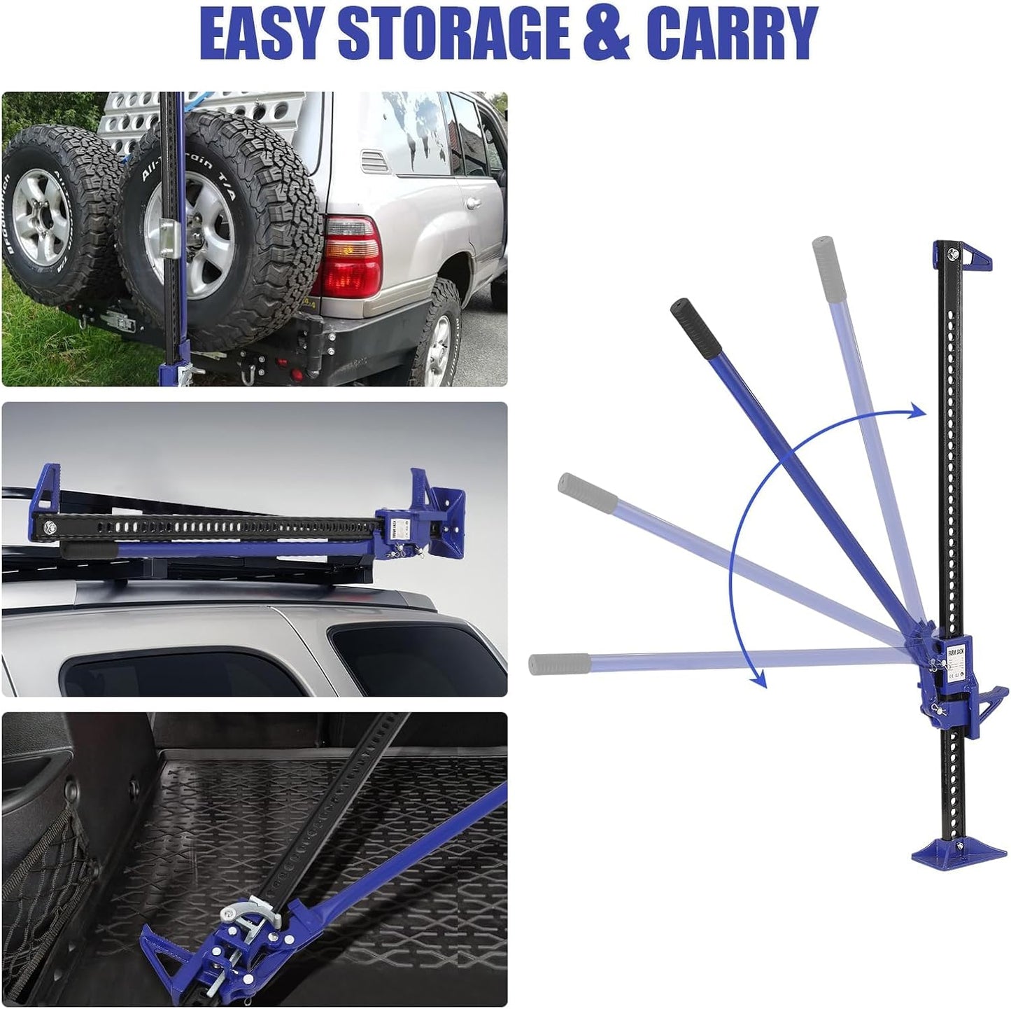 Multi-Functional Lift Jack, Farm Jack Heavy Duty Off Road, for Tractor, Truck, SUV, ATV, UTV, Off Road Accessories, Durable 3 Ton with Wide Base & Ratcheting Mechanism