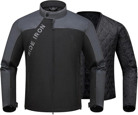 Winter Motorcycle Jacket with Armor Motorbike Riding Jacket for Men Protective Gear Removable Liner