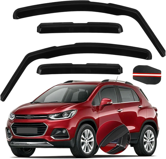 in Channel Rain Guards Fit for Buick Encore 2013-2023/Chevrolet (Chevy) Trax 2014 2015 2016 2017 2018 2019 2020 2021 2022 2023, Vent Window Visors Wind Deflectors Shades-4PCS