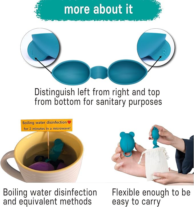 Eye Wash Cups, Remove Debris or Irritants and Feel Refreshed, Clean Both Eyes Simultaneously by just Blinking 20 Times, Made of Silicone for Safety and Flexibility. (Green)