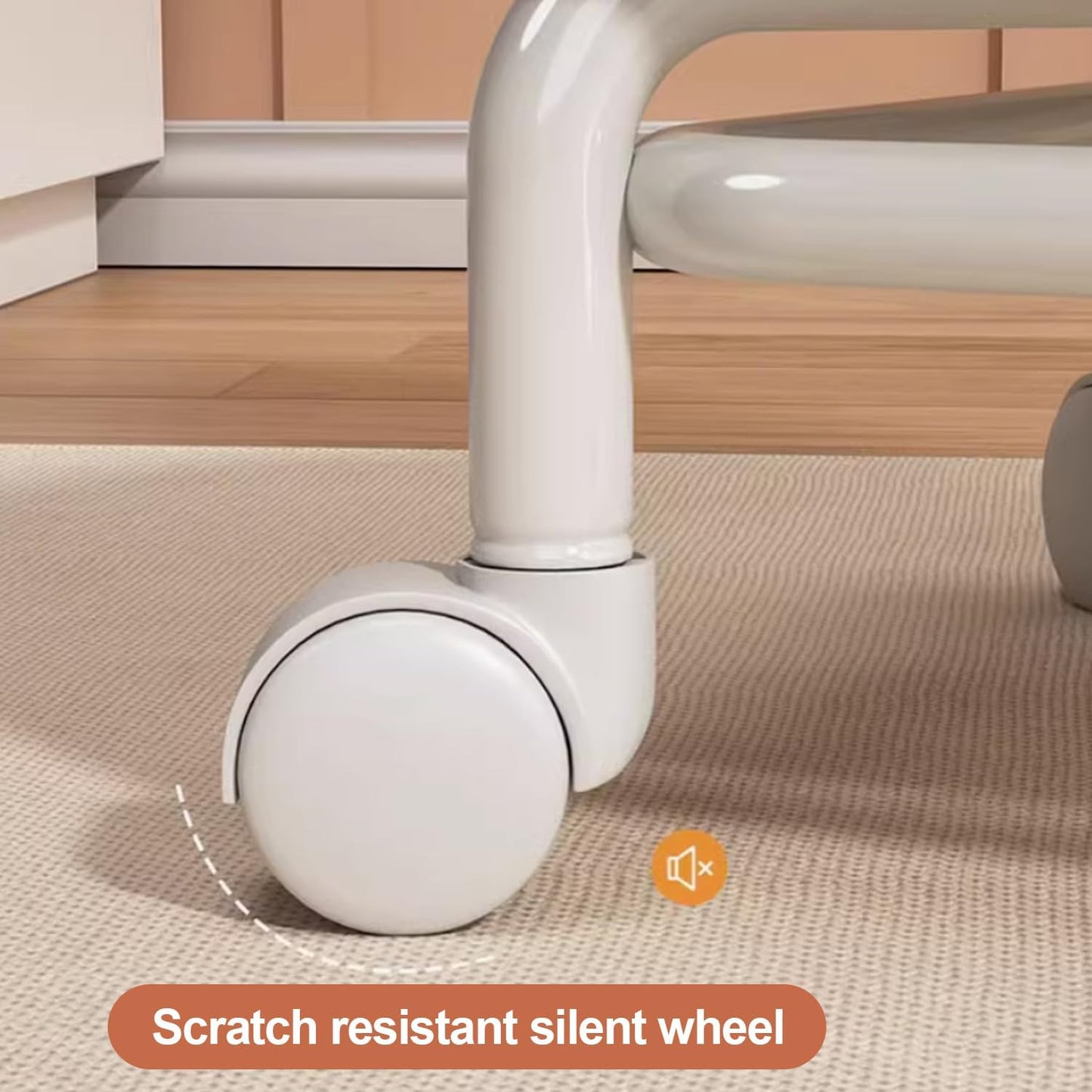 Low Rolling Stool with Backrest,Rolling Pedicure Seat,Low Stool with Wheels for Home, Office, Garage, Shop, Library (Gray)