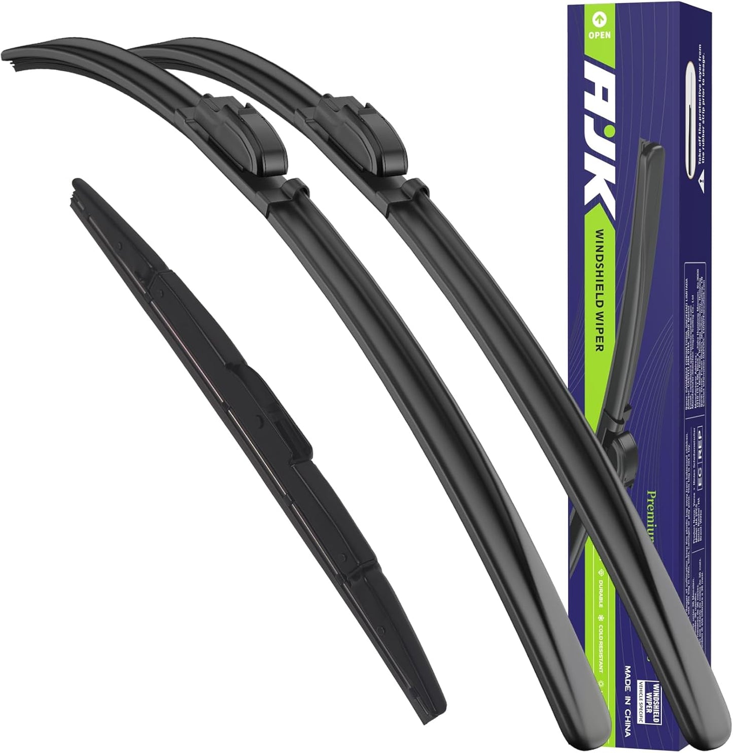 AJK Wiper Blades for Honda CR-V 2012 2013 2014 2015 2016, 2 Piece All Weather OEM Quality Automotive Replacement Windshield Wiper Blades for My Car