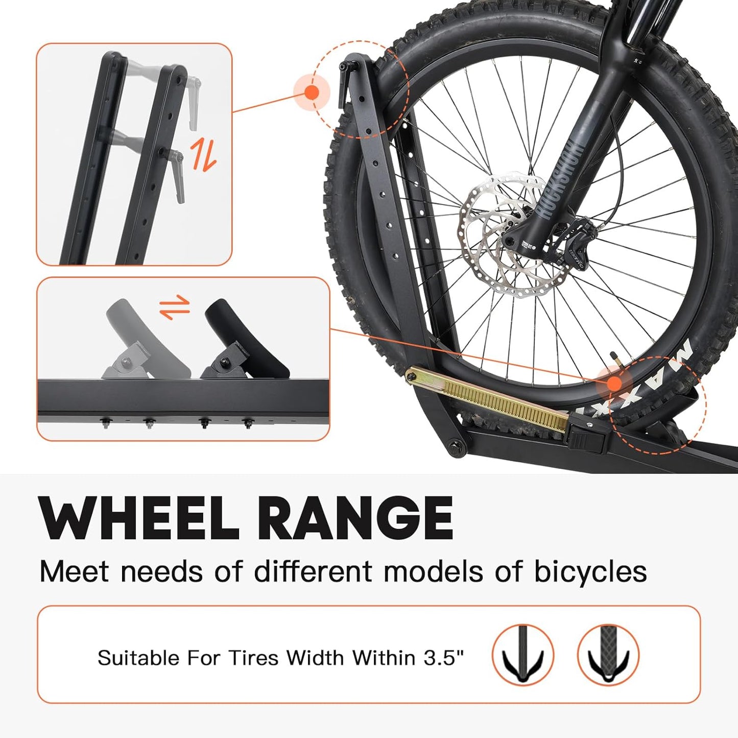 MagRack X1 Hitch 1 Ebike Rack, 100 lbs Capacity Electric Bike Carrier with 2 Arms, Foldable Bike Racks for Tow Hitch Up to 3.5-in Fat Tire 2" Receiver w/Lock