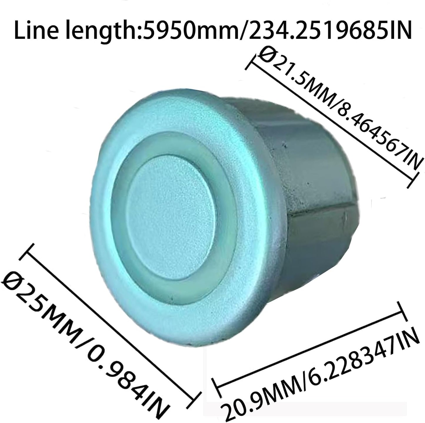 Pickup Truck Backup Radar System - Four 5.95m Sensors for Rear Installation, Compatible with Front Bumper Mounting - Enhance Safety & Visibility(Silver)