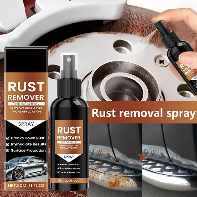 Nexa Rust Remover Spray, 2025 Upgrade Rust Remover for Metal, Multipurpose Rust Stain Remover,for Heavy Duty Rust Dissolver for Metal, Tools, Cars, Chains（30ML*3Pcs