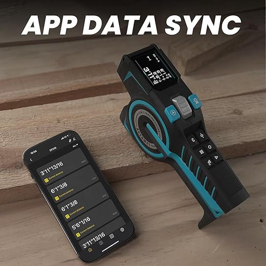 3-in-1 Digital Tape Measure, 330Ft Laser Measurement Tool & Auto Lock Tape with Instant Digital Readout, Extended Laser Line & Incremental Measurement, Replaceable Tape | Swappable Battery | APP Sync