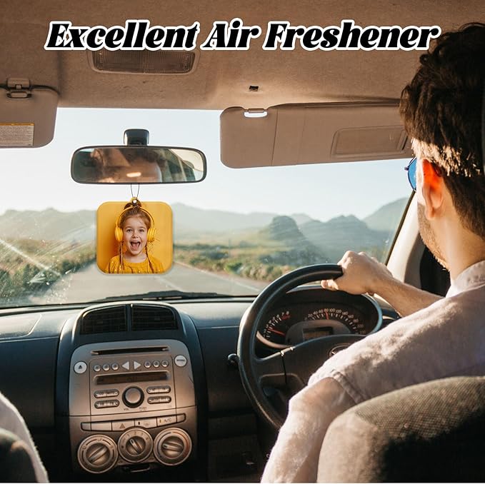 Generic 10Pcs Custom Photo Logo Text Air Fresheners, Double-Sided Car Air Fresheners with Photo Text Logo