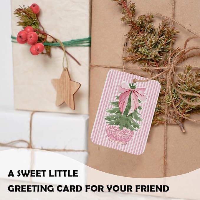 Pink Christmas Tree Santa Car Decor,Christmas Air Freshener 3 Pcs, Coquette Santa Claus Chinoiserie Air Freshener Hanging Decor for Cars Closet Drawer Books Accessories Gifts