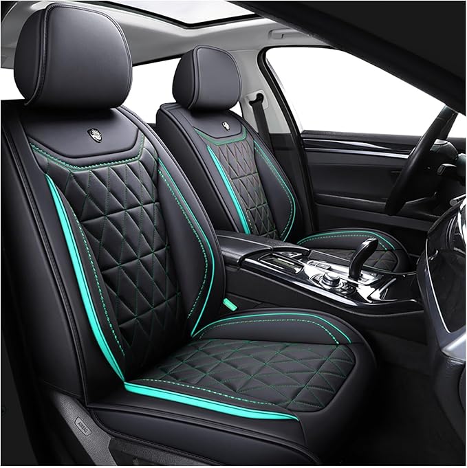 Leather Car Seat Covers,Waterproof Seat Covers 5-Seater Full Set with Airbag Compatible,Universal Automotive seat Covers for Cars,SUV,Trucks,Pickup