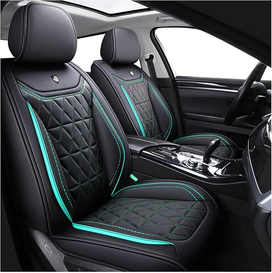 Leather Car Seat Covers,Waterproof Seat Covers 5-Seater Full Set with Airbag Compatible,Universal Automotive seat Covers for Cars,SUV,Trucks,Pickup