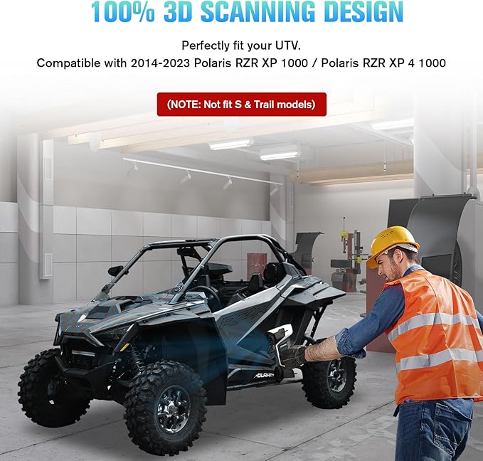 Fender Flares for RZR PRO XP/XP 4 2020-2023, Front & Rear Heavy Duty Wider Mud Flaps Kit for 2022+ PRO R/Turbo R/Turbo R 4, Extended Exterior Accessories (Replace #2884685)