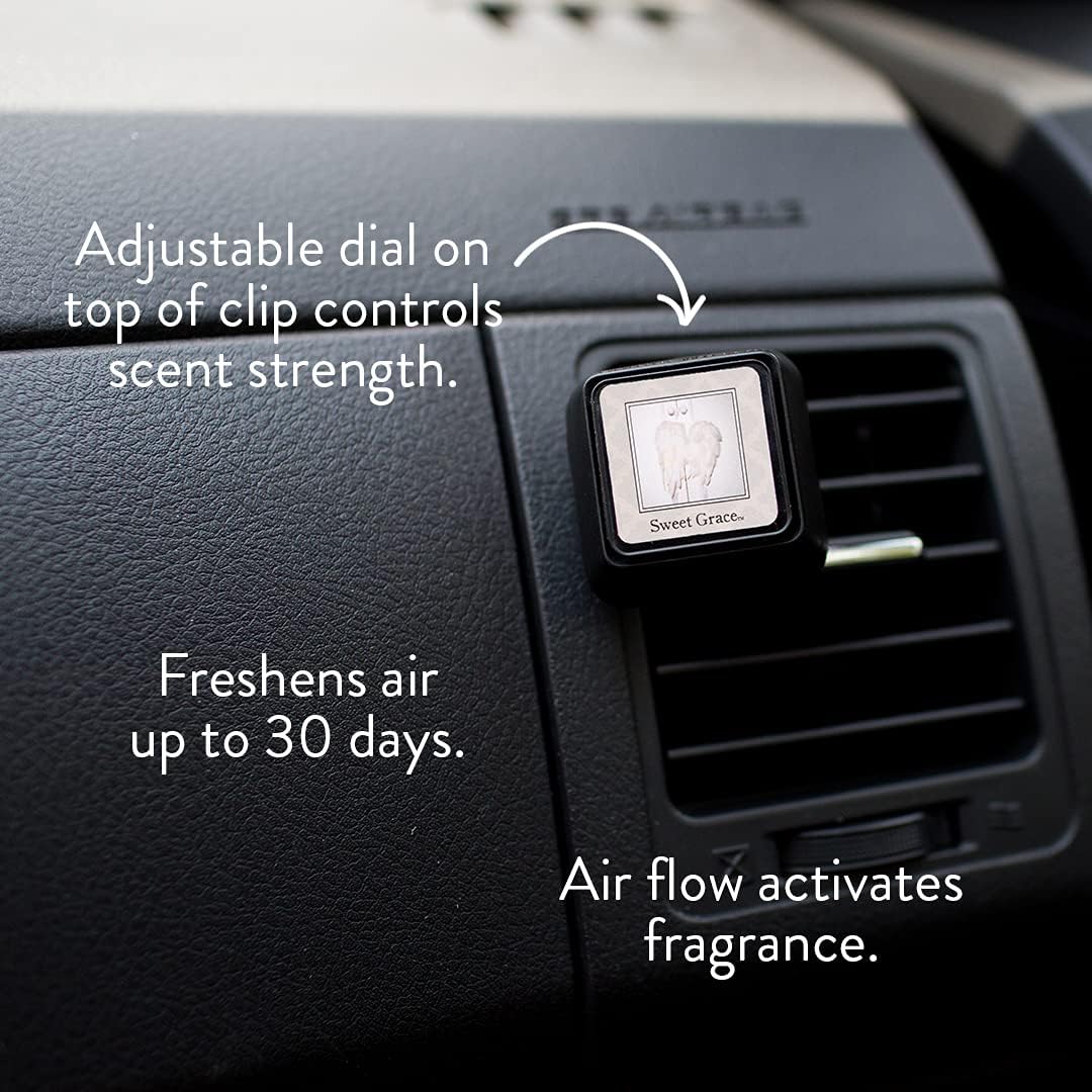 Bridgewater Candle Auto Vent Clip 3 Pack Long Lasting Car Air Freshener-Sweet Grace