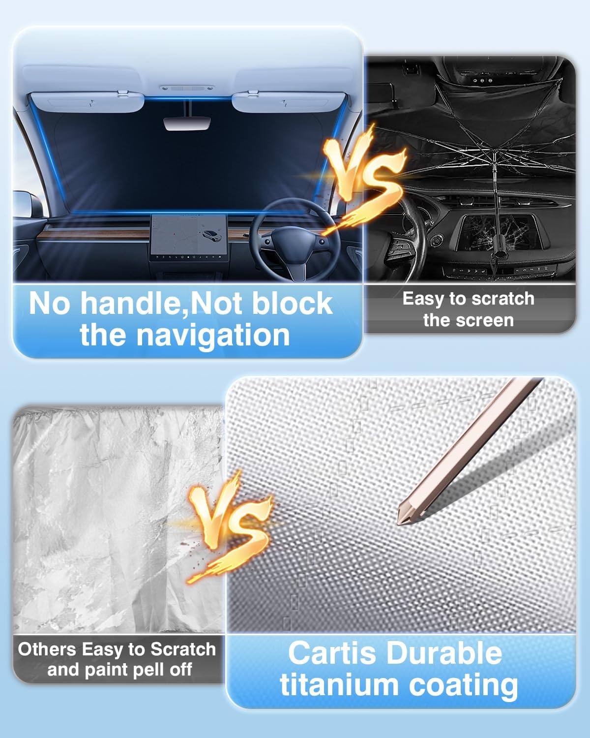 Cartist 5-Layer Windshield Sun Shade Custom Fit for Kia Carnival 2022-2025 2026 Accessories Foldable Car Front Window Sunshade Sun Visor