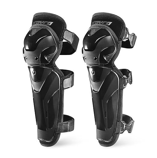 Scoyco Motorcycle Knee and Shin Guards – Motocross Knee Pads Adjustable TPU Protective Gear for Road Cycling