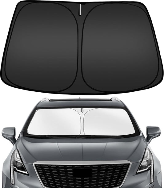 ARISMOTOR Windshield Sun Shade for Cadillac XT5 2017-2025, Custom Fit Foldable Front Window Sunshade Sun Visor Protector, Block UV Rays Keep Your Car Cooler