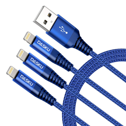 [Apple MFi Certified] 3Pack 3FT iPhone Charger Nylon Braided Lightning Cable Fast Charging iPhone Charger Cord Compatible with iPhone 14/13 / 12/11 / Pro Max/X/Xs Max/Xr / 8/7 / 6/5/iPad