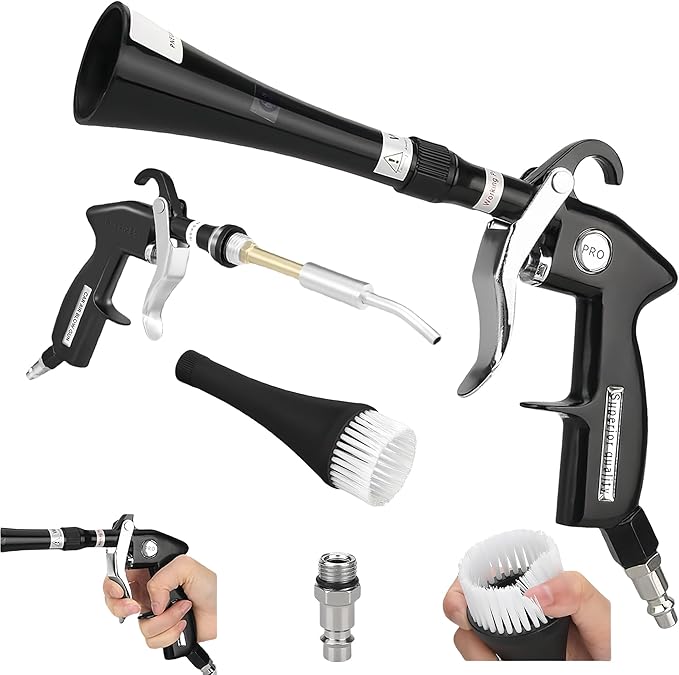 Detailing Car Cleaning Gun, High Pressure Air Blow Gun for Interior Dryer, Car Detailing Kit Interior Cleaner, Car Detailing Tools Quickly Blowing Out Dirt and Dust Working with Air Compressor