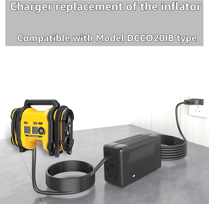 13.8V Charger N557514 for DeWalt DCC020IB Inflator Power Supply. Replacement for DeWalt 20V Inflator Cordless Tire Inflator Air Compressor Charger
