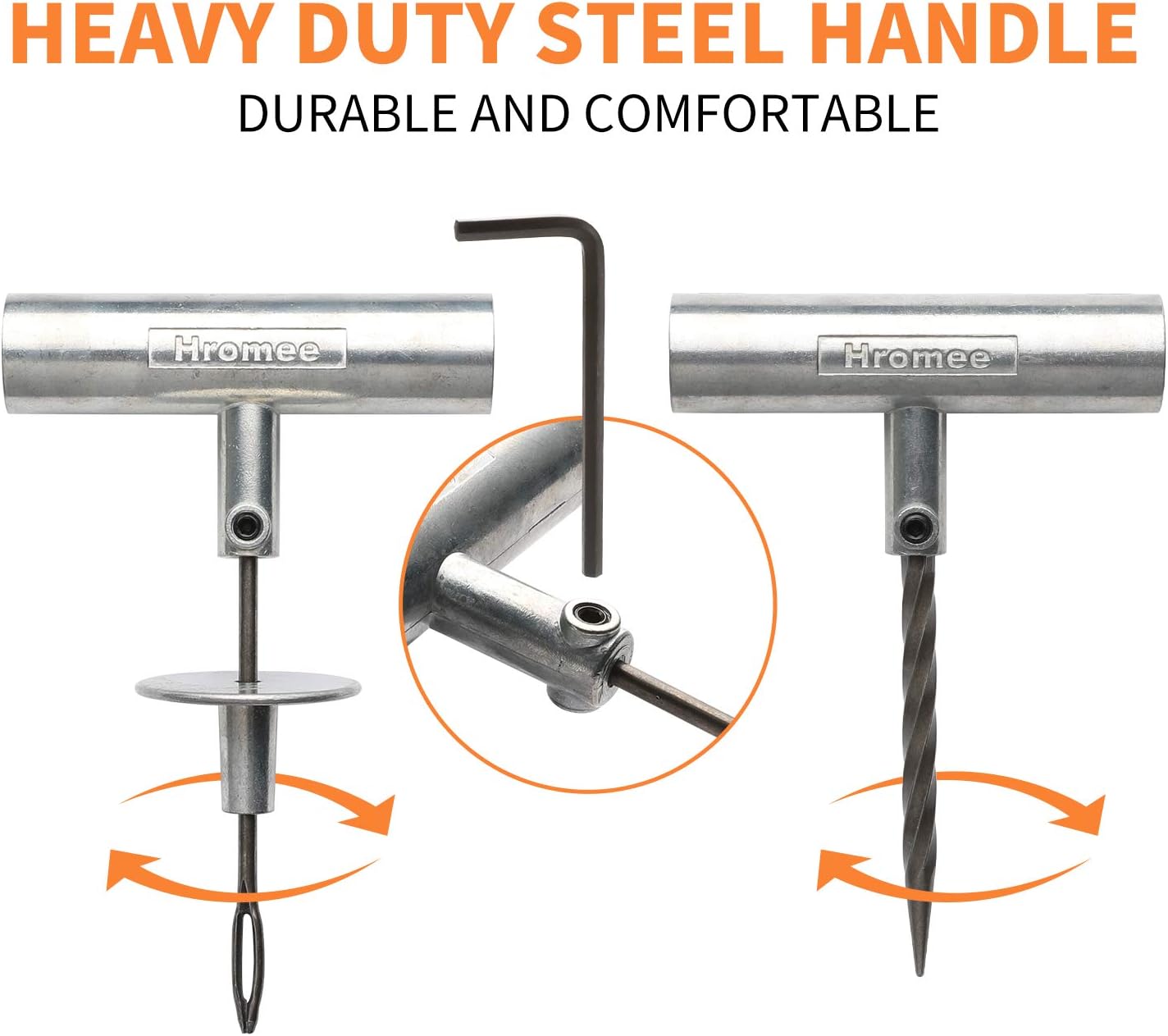 Hromee 56 Pieces Tire Repair Tools Kit for Car, Trucks, Motorcycle, ATV, RV Universal Emergency Flat Tire Puncture Repair Patch Set with Portable Bag