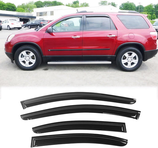 Rainproof Side Window Wind Deflectors for 2017-2024 GMC Acadia, Tape-on Sun Rain Guard Sets,Nice Looking Window Visors for Cars,Vent Deflector for 17-24 GMC Acadia