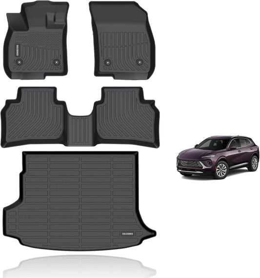 KELCSEECS® Floor Mats & Cargo Liner Custom for Buick Envision 2021-2025 All Weather Protection TPE Floor Liners Front & Rear Row Full Set Envision Accessories Black