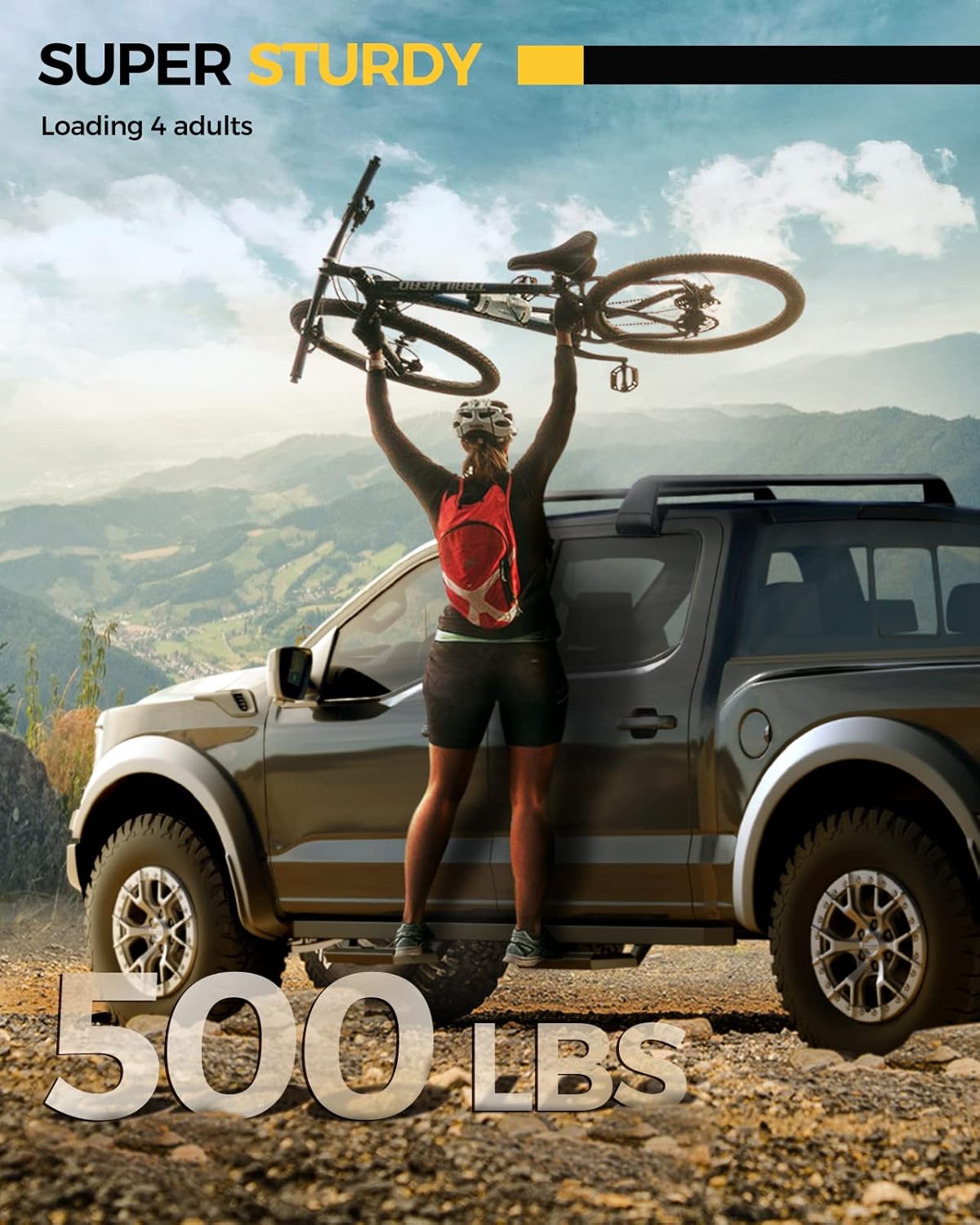 KYX Running Boards for 2009-2018 Ram 1500/2010-2025 Ram 2500 3500 Crew Cab & 2019-2024 1500 Classic Side Steps Nerf Bars Truck Step Rails 6 inches