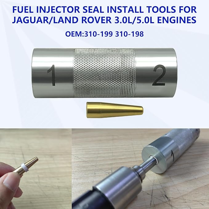 ZKTOOL Fuel Injector Seal Install Tools for Jaguar/Land Rover 3.0L & 5.0L Engines, Replace Fuel Injector O-Ring Kit, OEM:310-198 310-199