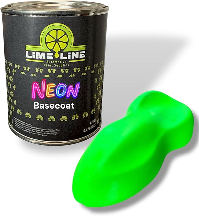 LiME LiNE Neon Green Automotive Basecoat Paint - Custom Paint for Cars, Trucks and Motorcycles Mix 1:1 with Urethane Reducer