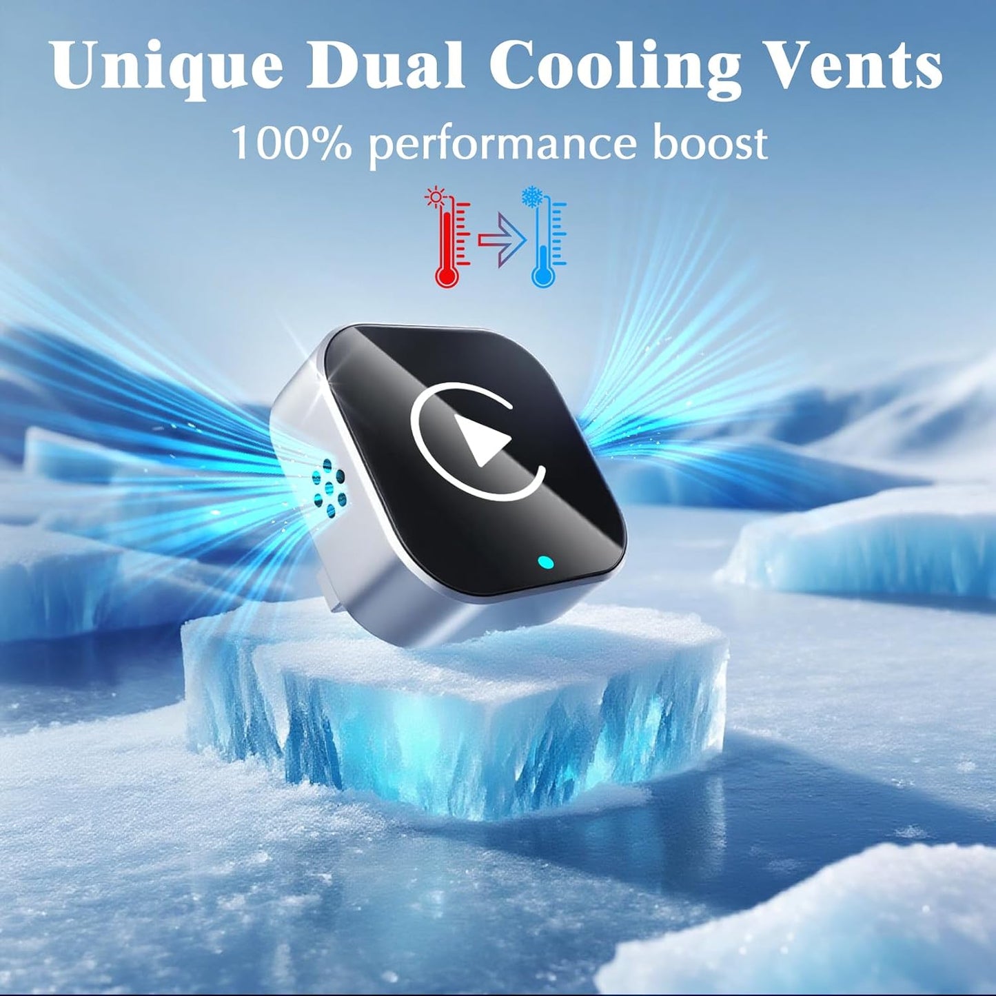 Wireless CarPlay Adapter for iPhone, 2025 Upgrade Convert Wired to Wireless Car Play Dongle, Mini Size USB Design for Apple CarPlay Adapter, USB-A/Type-C, No Delay, Plug and Play & Stable Control