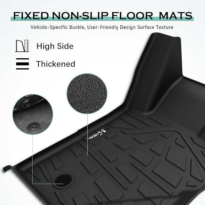 KARPAL Floor Mats for 2021-2026 Ford Bronco 4 Door (Not fit Sport & Rubberized Floor), All Weather TPE Protection Custom Fit Floor Liners, 1st & 2nd Row & Trunk Mat Ford Bronco Accessories Car Mats