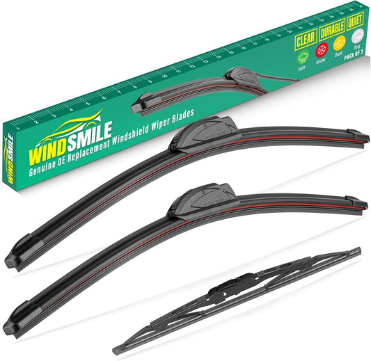 17" 16" 10" Windshield Wiper Blades Replacement for Hummer H3 2006 2007 2008 2009 2010 Premium All Weather Front Rear Wipers Set - OEM Quality (Pack of 3)