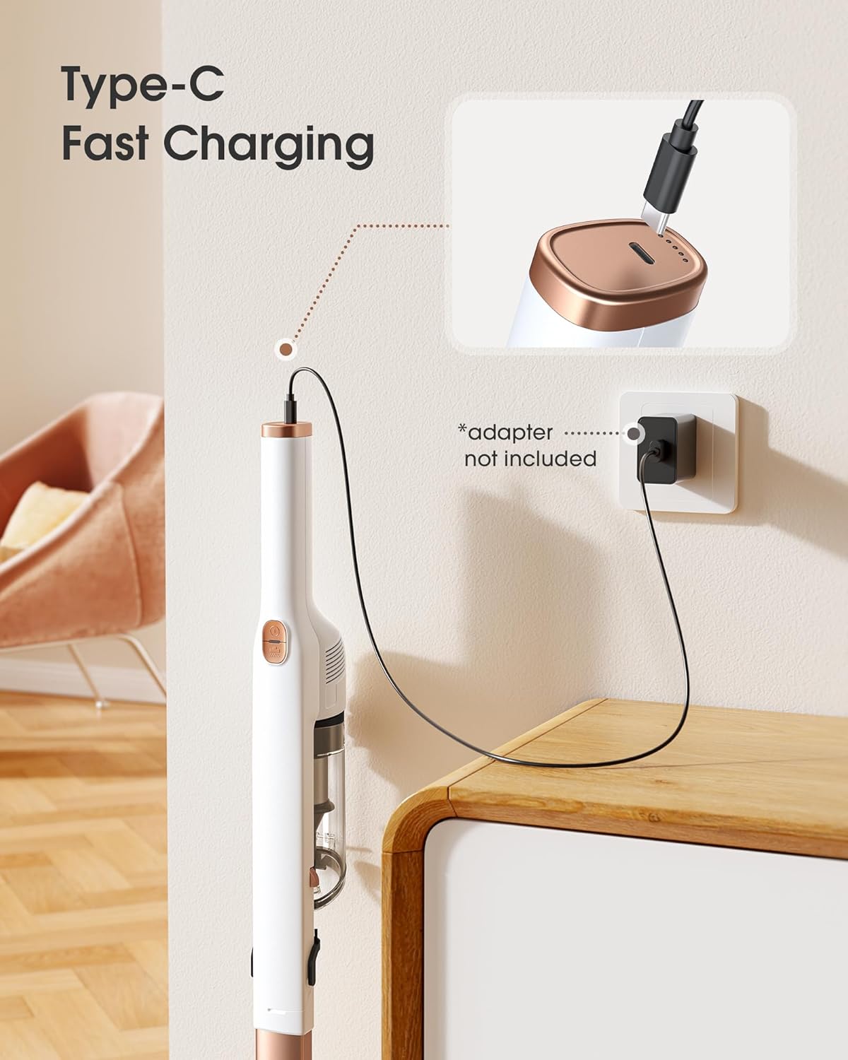 Cordless Handheld Vacuum Cleaner, 2-in-1 Lightweight Stick Vacuum with Detachable Dust Cup, Portable Car Vacuum for Home, Office, and Vehicle Cleaning