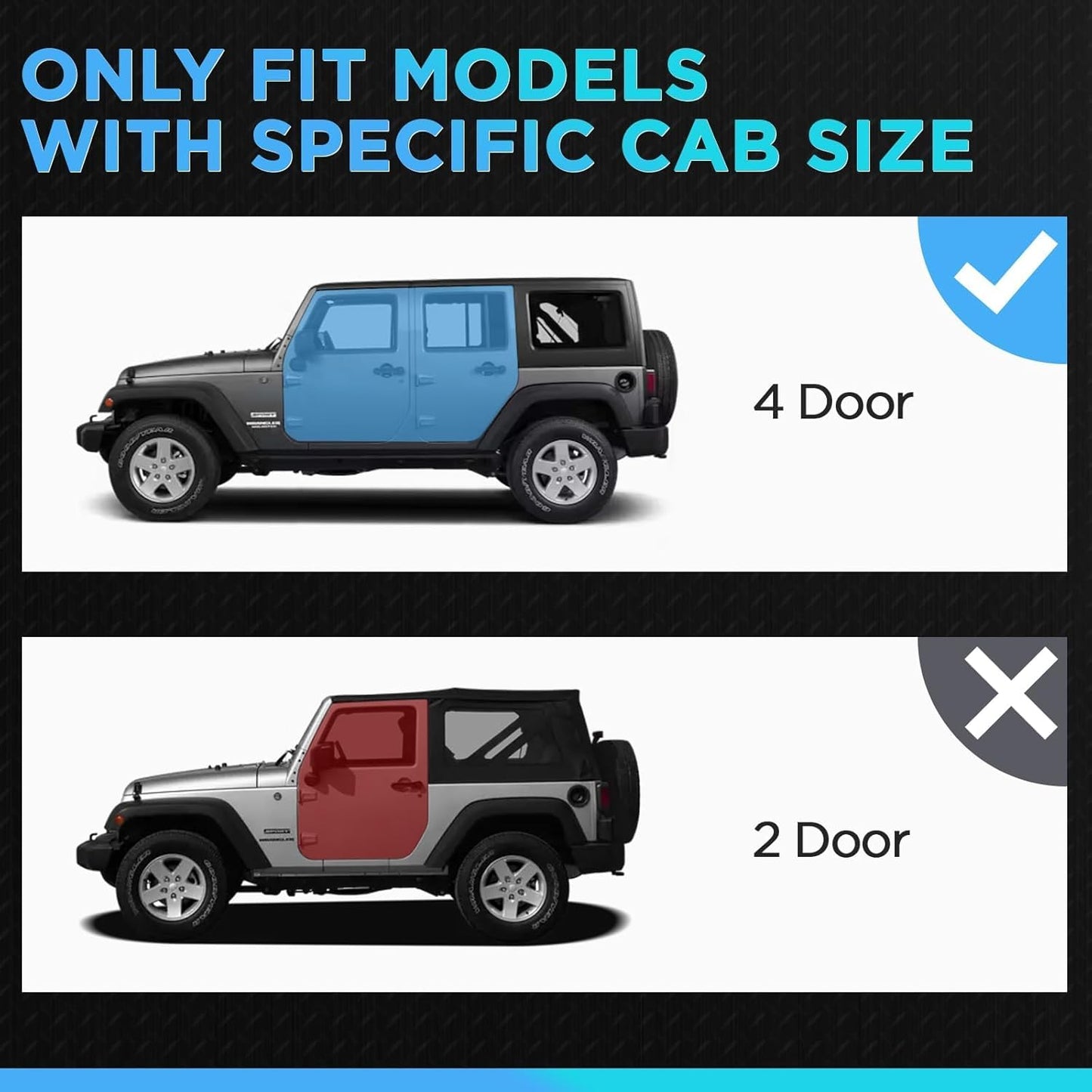 Running Boards Compatible with 2018-2025 Jeep Wrangler JL Unlimited 4 Doors, Carbon Steel Coated Black Truck Side Steps Rails Nerf Bars