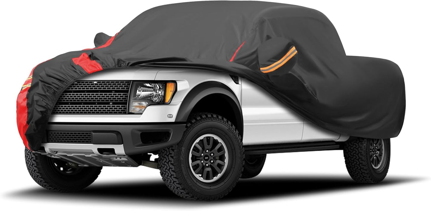 Car Cover Outdoor Automobiles Waterproof All Weater Truck Cover for Chevy Silverado, GMC Sierra, Ford F150/F 150 Heavy Duty Outdoor Pickup Cover Snow Uv Sun Protection