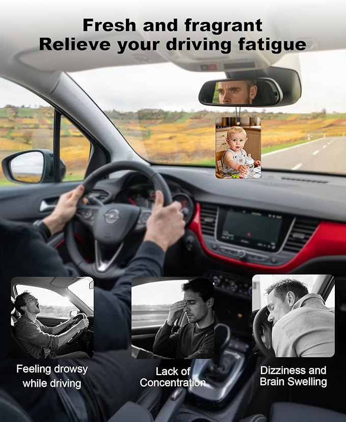 Personalized Double-Sided Custom Car Air Freshener - 100% Natural Material - Various Fragrance Types - Long-lasting Scent - Ideal for Car, Home, and Gifting