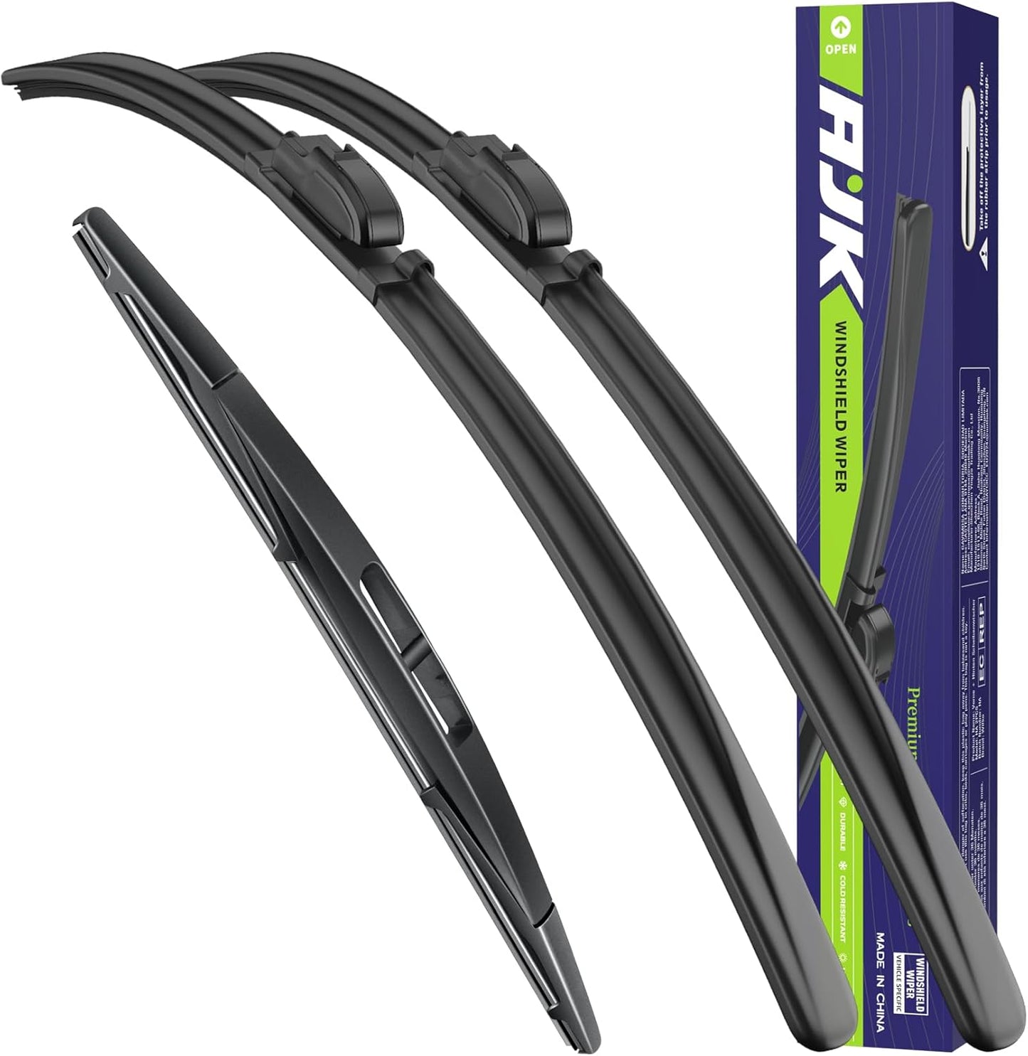 AJK Wiper Blades for INFINITI QX50 2014 2015 2016 2017, 2 Piece All Weather OEM Quality Automotive Replacement Windshield Wiper Blades for My Car