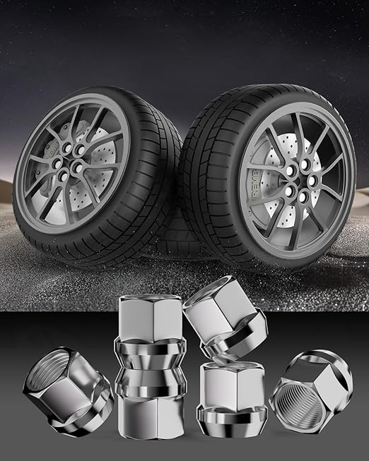 GAsupply 14x1.5 Short Open End Lug Nuts, 0.8" 21mm Tall, 3/4" 19mm Hex, Conical Seat 60 Degree Bulge Acor Chrome Nuts, 20 Pcs