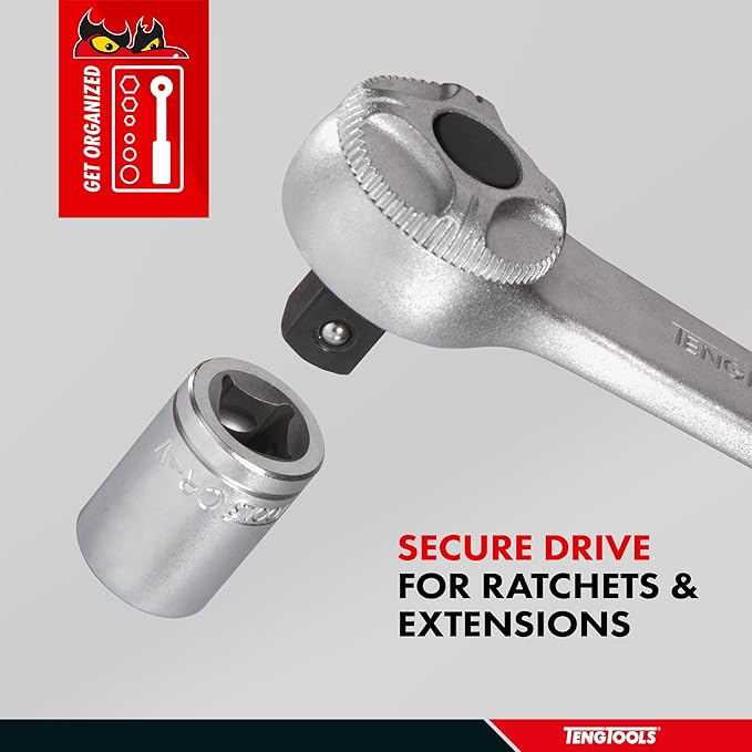 Teng Tools E6 1/4 Inch Drive Female E-Torx Star TX-E Chrome Vanadium Socket | Mechanic Tool | Hand Tool - M140706-C