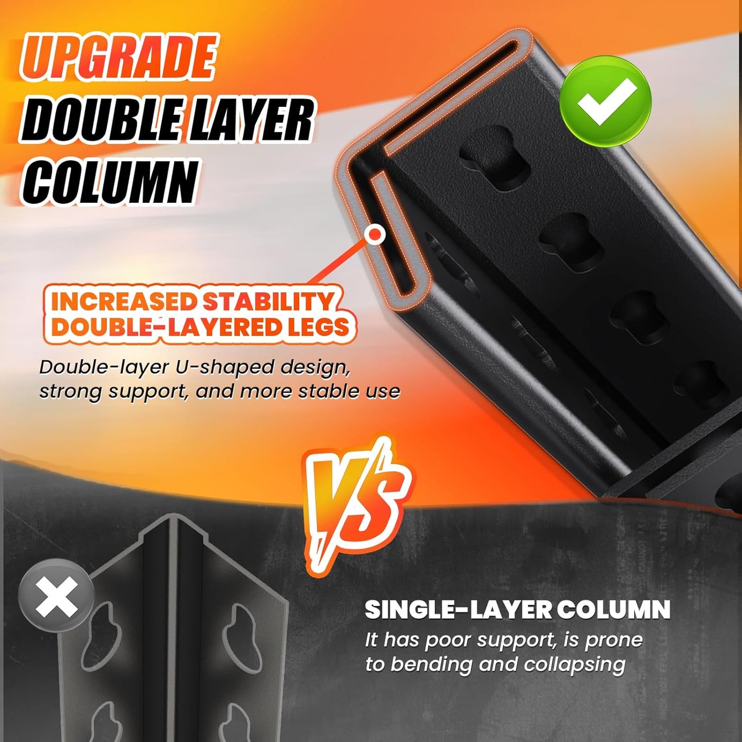 72" H*46'' Storage Shelves 2500lbs Garage Shelving Adjustable Heavy Duty Garage Shelves Easy To Install Metal Shelving Wood Shelving Unit Storage Shelf for Basement Warehouse Industrial Kitchen Pantry