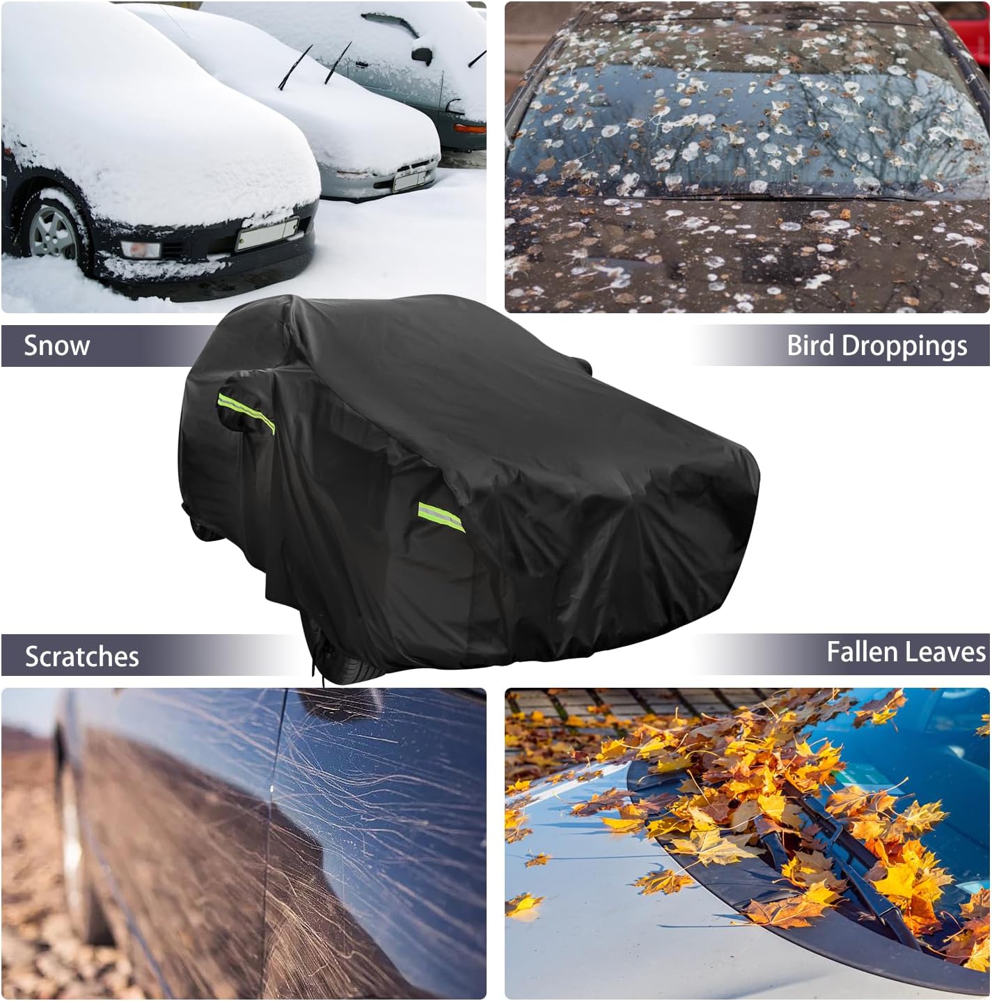 SUV Car Cover Custom Fit for Honda CRV, Waterproof All Weather Full Exterior Cover Rain Snow UV Protection Cover with Door Zipper