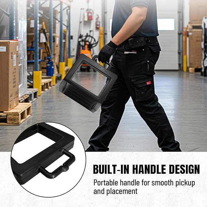 ROBLOCK 2 Pack Rubber Pallet Jack Chock Heavy Duty Wheel Chock, Pallet Jack Stopper for Truck 14.2" Length x 11.2" Width x 2" Height (Black)