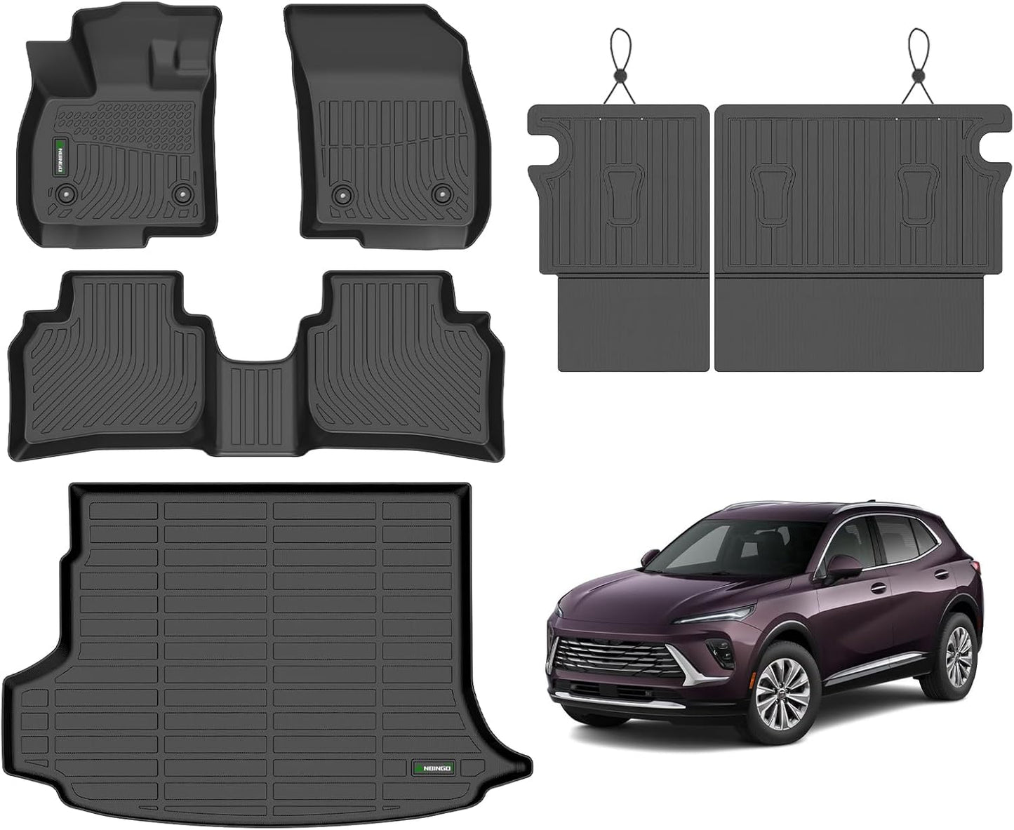 ANBINGO®-Floor Mats & Cargo Liner for Buick Envision with Backrest Mats 2021-2025 2026 All Weather TPE Protection Floor Liners Full Set with Trunk Mat for Buick Envision Accessories