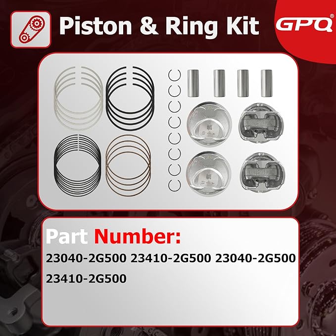 G4KJ 2.4L Engine Rebuild Overhaul Kit Crankshaft & Con Rods & Bearings Set & Head Gasket Set Fit For Hyundai Sonata Santa Fe Sport Tucson, Fit For Kia Sportage Optima Sorento 2.4 2011-2020