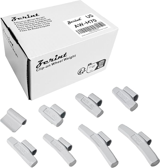 AW-M70 Wheel Weight Kit AW Style Grey 70pcs/kit: 1/4oz 10pcs, 1/2oz 20pcs, 3/4oz 15pcs, 1oz 5pcs, 1 1/4oz 5pcs, 1 1/2oz 5pcs, 2oz 5pcs and 2 1/2oz 5pcs