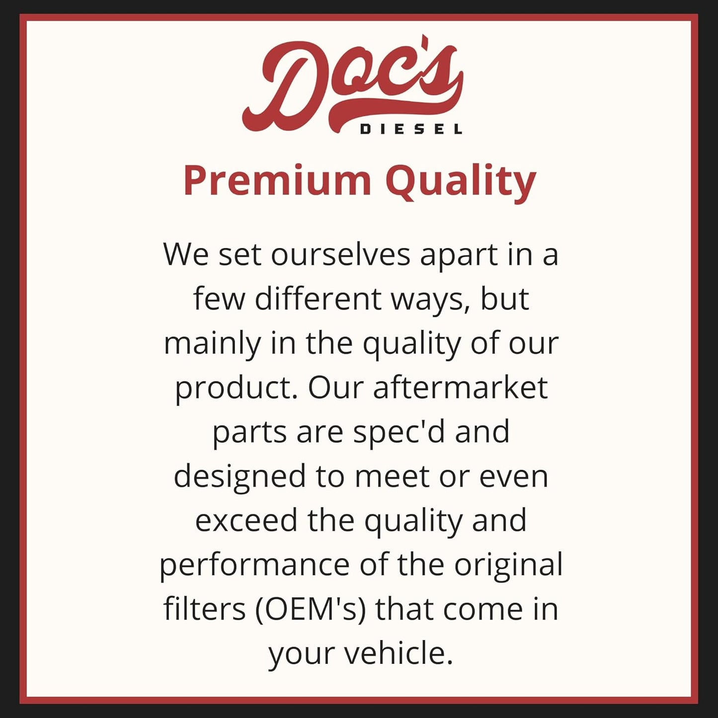 Doc's Diesel Engine Air Filter | Compatible with RAM 6.7L Cummins 2500, 3500, 4500, 5500 2007+ | Replaces 53034051AB