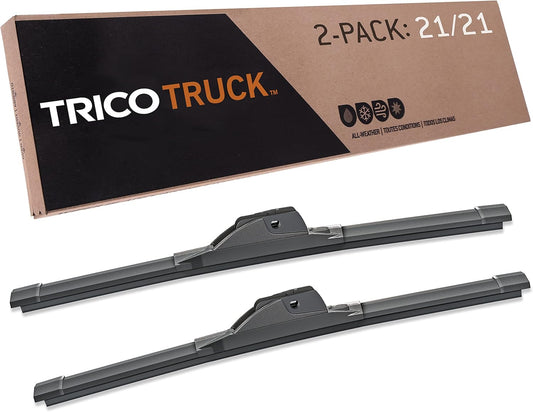TRICO Solutions™ Truck 21 Inch Pack of 2 High Performance Automotive Replacement Windshield Wiper Blade for Select Dodge, Jeep, and Mitsubishi Models (58-2121)